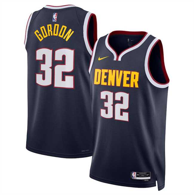 Men%27s Denver Nuggets #32 Aaron Gordon Navy 2024 Icon Edition Stitched Jersey Dzhi